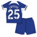 Chelsea Moises Caicedo #25 Babykleding Thuisshirt Kinderen 2023-24 Korte Mouwen (+ korte broeken)